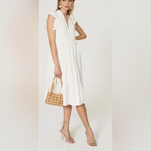 Amanda Uprichard White Midi Dress
